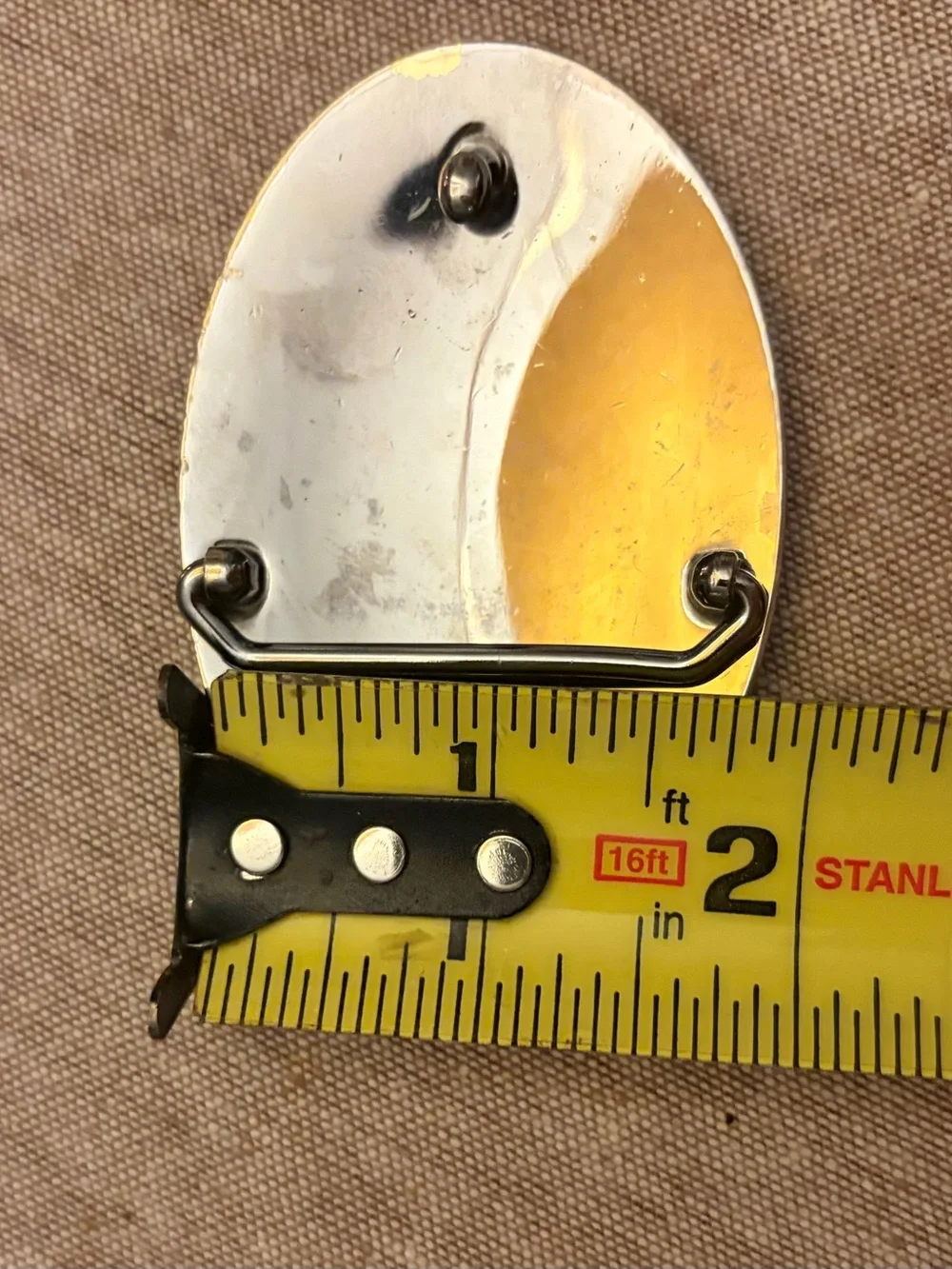 Prada Silver-Tone Oval Logo Belt Buckle